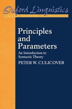 Paperback Principles and Parameters: An Introduction to Syntactic Theory Book