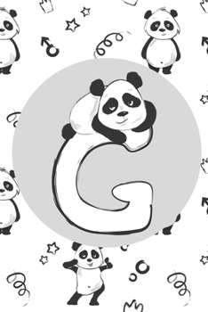 Paperback G: Initial G Monogram Notebook Journal Gift Cute Panda character design Book