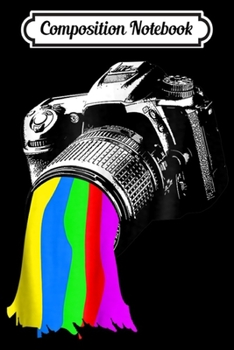 Composition Notebook: Photographer Camera Rainbow Vintage  Journal/Notebook Blank Lined Ruled 6x9 100 Pages