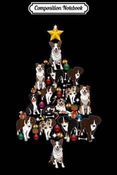 Composition Notebook: Australian Shepherd Christmas Tree Funny xmas  Journal/Notebook Blank Lined Ruled 6x9 100 Pages