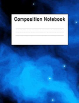 Composition Notebook: Blue Galaxy Stars