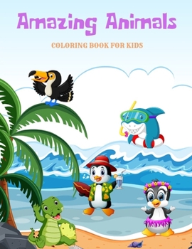 Paperback Amazing Animals - COLORING BOOK FOR KIDS Book