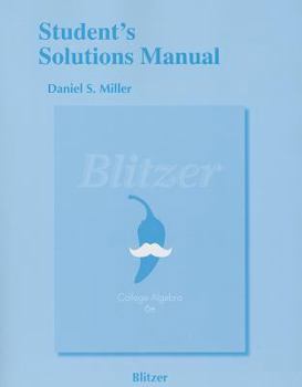 Paperback College Algebra Student's Solutions Manual Book