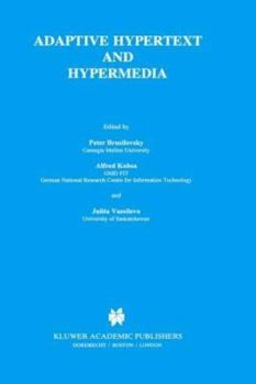 Hardcover Adaptive Hypertext and Hypermedia Book