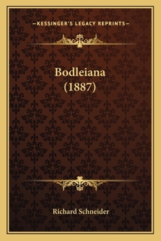 Paperback Bodleiana (1887) [Latin] Book