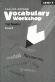 Paperback Vocabulary Workshop: Test Booklet, Level F, Form A Book