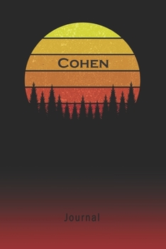Paperback Journal: Cohen Personalized First Name Personal Writing Diary - Letter C Classic Retro Vintage Sunset Cover - Daily Diaries for Book