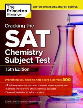 Paperback Cracking the SAT Chemistry Subject Test, 15th Edition (College Test Preparation) Book