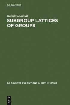 Hardcover Subgroup Lattices of Groups Book