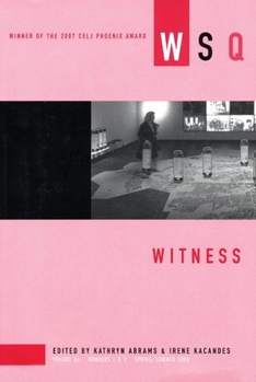 Paperback Witness: Wsq: Spring/Summer 2008 Book