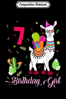 Composition Notebook: Cool Cute Alpaca Llama Cactus Girl 4th Birthday Gift  Journal/Notebook Blank Lined Ruled 6x9 100 Pages