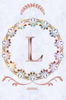 L Journal: Monogram Initial Letter L Diary, 6 x 9 Inches,120 Lined Writing Pages, Personalized Writing and Design Notebook for Girls and Women