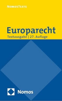 Paperback Europarecht: Textausgabe Mit Einer Einfuhrung Von Prof. Dr. Roland Bieber [German] Book