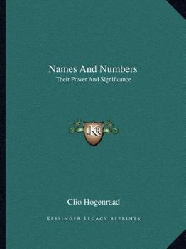 Paperback Names And Numbers: Their Power And Significance Book