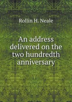 Paperback An address delivered on the two hundredth anniversary Book