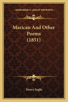 Paperback Marican And Other Poems (1851) Book