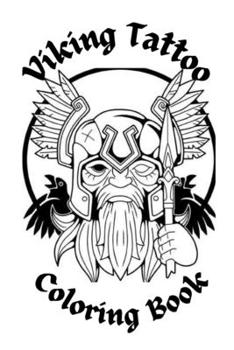 Paperback Viking Tattoo Coloring Book [Large Print] Book