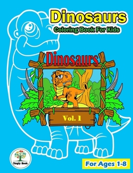 Paperback Dinosaur coloring book: It is a cute Dinosaur image For Boys and Girls Aged 1-8 Book