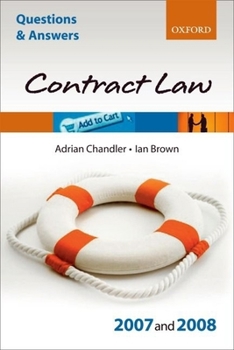 Paperback Q and A: Law of Contract 2007 - 2008 Book