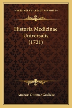 Paperback Historia Medicinae Universalis (1721) [Latin] Book