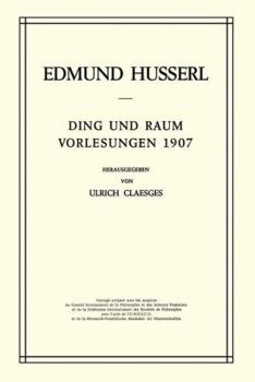 Hardcover Ding Und Raum: Vorlesungen 1907 [German] Book