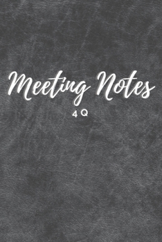 Paperback 4Q Meeting Notes Book