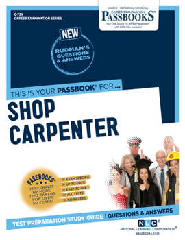Paperback Shop Carpenter (C-739): Passbooks Study Guide Volume 739 Book
