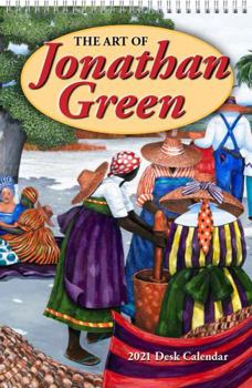 Ring-bound Art of Jonathan Green 2021 Desk Calendar Book