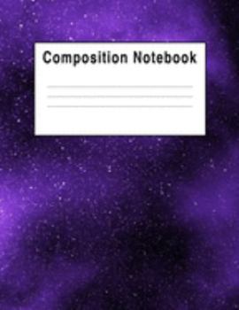 Composition Notebook: Purple Stars Galaxy Constellation