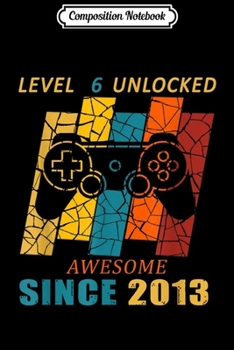 Composition Notebook: Level 9 Unlocked-Funny Vintage Sun Video Gamer 9th Birthday Journal/Notebook Blank Lined Ruled 6x9 100 Pages