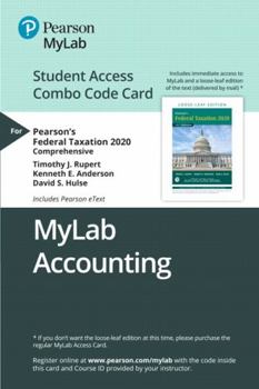 Printed Access Code Mylab Accounting with Pearson Etext -- Combo Access Card -- For Pearson's Federal Taxation 2020 Comprehensive [With Access Code] Book