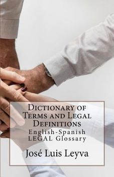 Paperback Dictionary of Terms and Legal Definitions: English-Spanish Legal Glossary Book