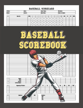 Paperback Baseball Scorebook: 120 Pages Baseball Score Record Keeper Book, Baseball Scoring book