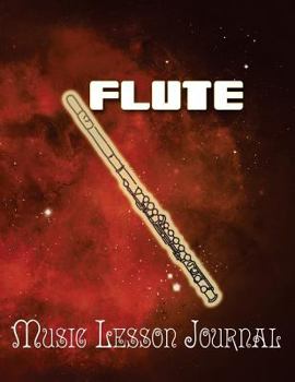 Paperback Flute Music Lesson Journal Book