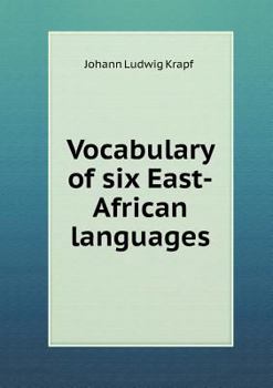 Paperback Vocabulary of Six East-African Languages Book