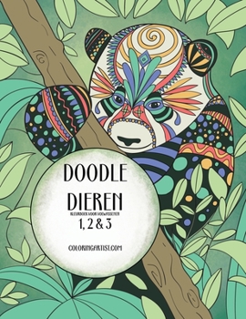 Paperback Doodle Dieren Kleurboek voor Volwassenen 1, 2 & 3 [Dutch] Book