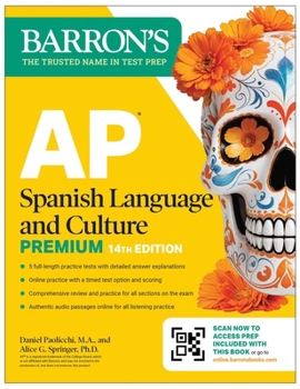 Paperback AP Spanish Language and Culture Premium, Fourteenth Edition: Prep Book with 5 Practice Tests + Comprehensive Review + Online Practice (2026) Book