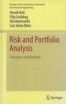 Hardcover Risk and Portfolio Analysis: Principles and Methods Book