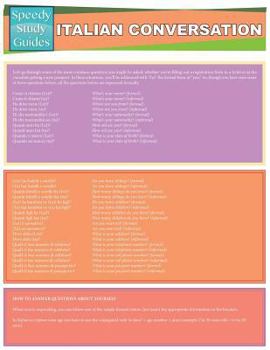 Paperback Italian Conversation (Speedy Study Guides: Academic) Book