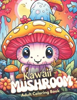 Paperback Kawaii Mushroom Coloring Book for Adults Book