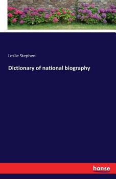 Paperback Dictionary of national biography Book