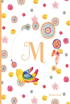 M Journal: Cute Initial Monogram Letter M Journal, Pretty Personalized Diary for Women, Teens and Girls
