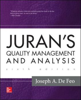Hardcover Juran's Quality Management and Analysis Book