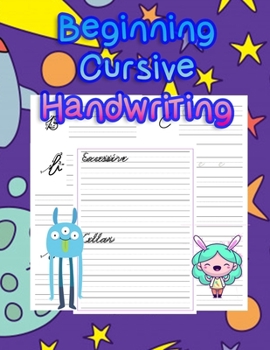 Paperback Beginning Cursive Handwriting: handwriting tracing workbook-handwriting practice paper for kids-handwriting practice sheets Book