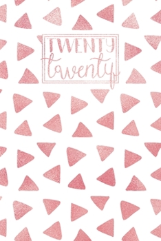 Paperback 2020: Weekly Diary Planner Journal - Horizontal Week to View on 2 Pages A5 - White with Rose Gold Triangle Pattern and Lette Book