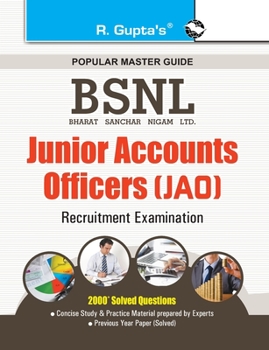 Paperback BSNL Junior Accounts Officers (JAO) Examination Guide Book