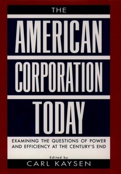 Hardcover The American Corporation Today Book