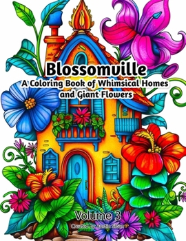 Blossomville: A Coloring Book of Whimsical Homes and Giant Flowers: Volume 3