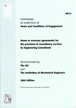 Paperback Commentary on Model Form of Terms and Conditions of Engagements (Mf/4) Book