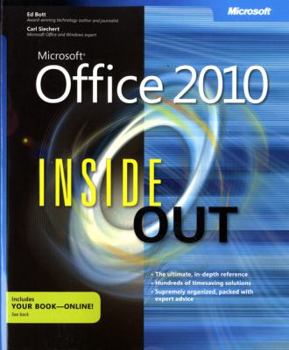 Paperback Microsoft(r) Office 2010 Inside Out Book